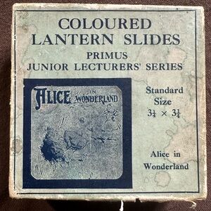 Antique Alice in Wonderland Coloured Lantern Slides chapter 1 #776 Primus